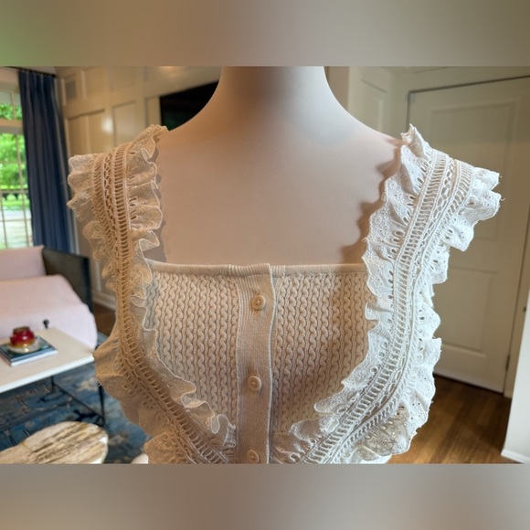 Pilcro For Anthropologie Women’s Crafted Bib Sweater Tank - Picture 3 of 11